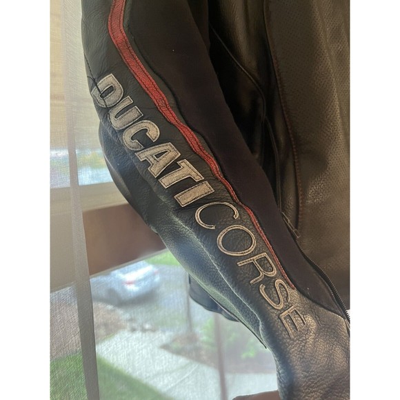 Ducati Corse C4 Leather Motorcycle Riding Jacket by Dainese Men's Size 50 - Picture 5 of 16